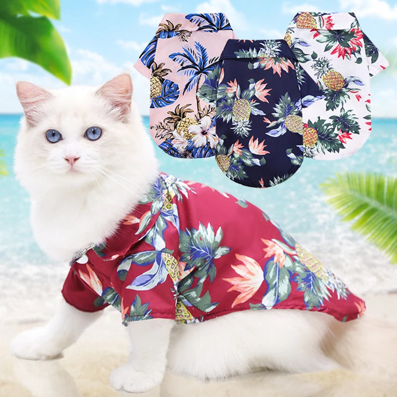 Hawaii Pet Dog Clothes for Small Dogs Cats Fashion Dogs